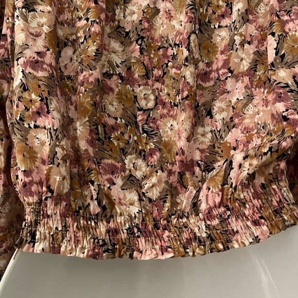 EN SAISON FLORAL BOHO TIE UP CROP TOP BLOUSE - Picture 11 of 14